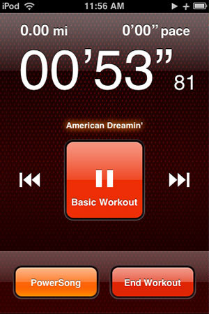 Menu Nike+ iPod Touch