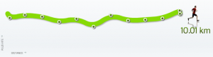 Graphique Nike+ - 35ème sortie