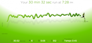 54ème sortie - Graphique Nike+