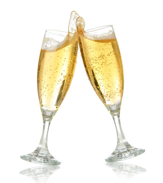celebration toast with champagne
